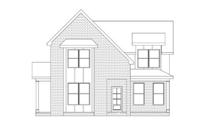 Architectural blueprint of a two-story residential house design.