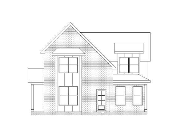 Architectural blueprint of a two-story residential house design.